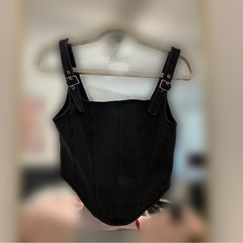 Black Denim Corset